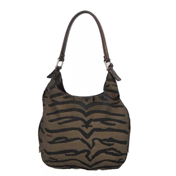 FENDI Hand Bag Canvas Brown Auth - Picture 2 of 16